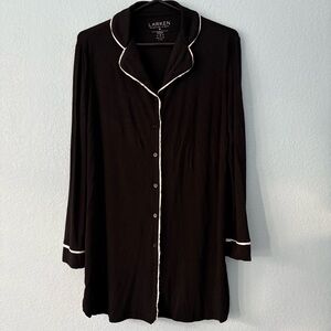 Larken Cloudluxe Maternity Sleep Shirt Long Sleeve Modal Blend PJs